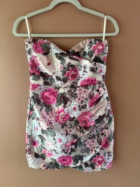 Lovers + Friends Floral Sweetheart Mini Dress